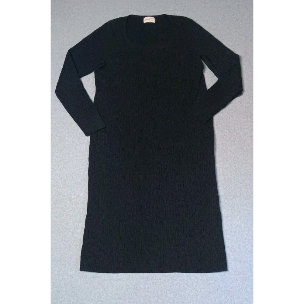 Universal Thread Textured Knit Midi Sweater Dress XL Black Cozycore Transitional